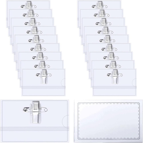 Porta badge orizzontale clip - orizzontale,