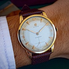 Orologio Meccanico Vintage Cyma Cymaflex oversize 37.5 Mm Tavannes 586k Manual 