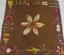 FOULARD 100% PURA SETA SILK SOIE VINTAGE DONNA AIROLDI (141) 86cm x 86cm