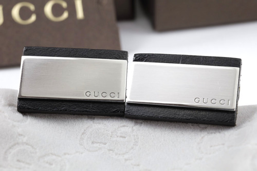 Gemelli rettangolari gucci - gemelli, in