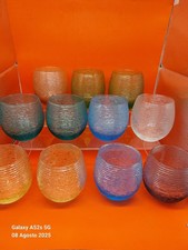 IVV MULTICOLOR 1 BICCHIERe VETRO TRASPARENTE GLASS VERRE 8,5x7 ENTRA E LEGGI