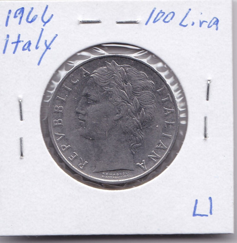 1966 italy 100 - 100, lire