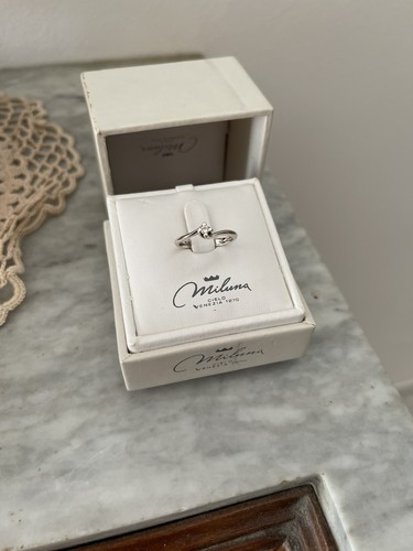 Anello miluna oro bianco - miluna,