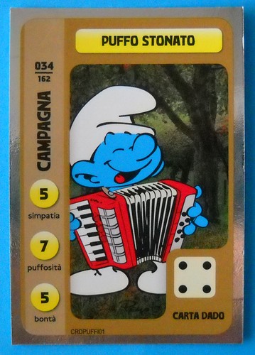 Figurina card conad puffi - figurina/card,