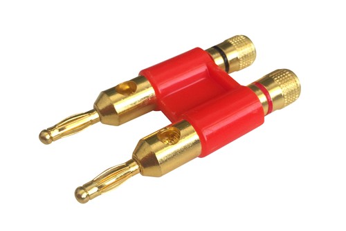 Connettore doppio con - spina, a