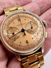 Vintage Swiss Jumbo Chronographe Suisse - Landeron - lancette Pontife e quadrante salmone