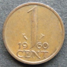 Olanda, 1 centesimo 1960, (2)
