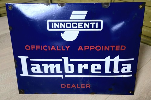 Insegna lambretta smaltata - insegna,