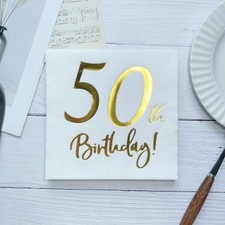 50° Anno  Tovaglioli Bianchi