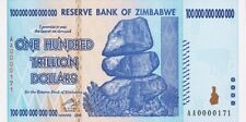 168) BANCONOTA ZIMBABWE 100 Trilioni DOLLARI F.D.S. Leggere Descrizione