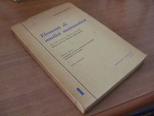 Lorenzo Bencini ELEMENTI DI ANALISI MATEMATICA Edizioni Perrini Roma 1962