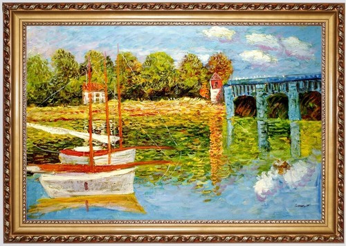 Quadro olio barche claude - quadro,