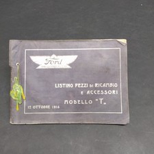Listino pezzi di ricambio delle vetture Ford T, 1916. Condizioni lamentabili