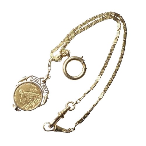 Catena orologio con moneta - orologio,