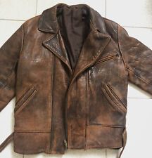 GIUBBOTTO  IN PELLE  MARRONE DONNA - ANNI '80 - TAGLIA S