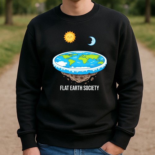 Felpa flat earth society - earth,
