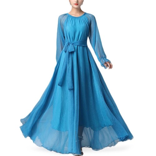 Donna maxi abito - donna, chiffon