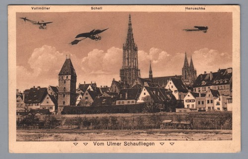 Cartolina schauflieg aerei ulm - aerei,