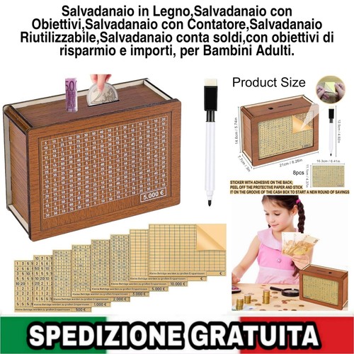 Salvadanaio legno con - salvadanaio,