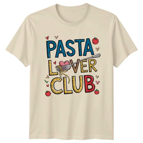 Shirt pasta lover club - t-shirt,
