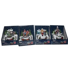 Villaggio natalizio giostra giostrina albero di natale babbo trenino pupazzo di