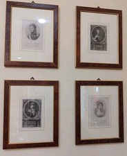 4 Stampe Antiche Con Cornice 
