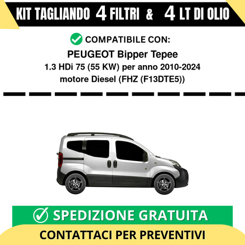 Tagliando per peugeot bipper - tagliando,