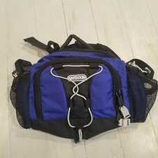 Confezione Vita Prodotti Outdoor 2 Bottiglie Porta Marsupio Borsa Tela Blu Nero 