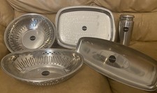 Set Vassoi e Portapane Alessi Inox 18/10 Made in Italy