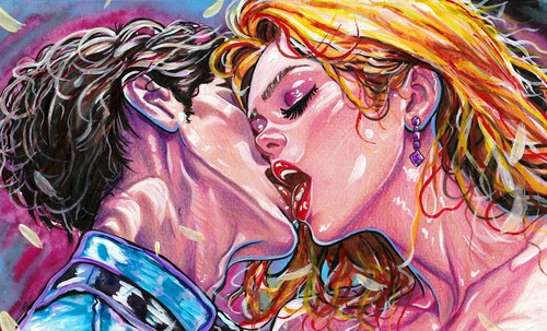 Quadro coppia bacio