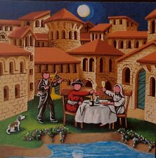 Ulisse Serenata Serigrafia Arte Fratini Naif Figurativa Cena Romantica Cane Asta