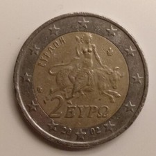 Moneta 2 euro "Toro" Grecia anno 2002
