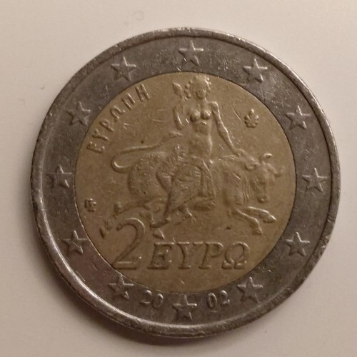Moneta euro toro - euro, grecia