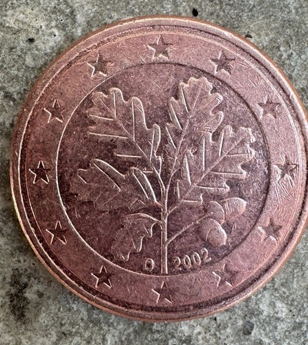 Centesimi euro 2002 d - 5,
