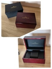 LUCIEN ROCHAT WOODEN WATCH BOX UHRENBOX SCATOLA CHRONOGRAPH + OUTERBOX NOS!