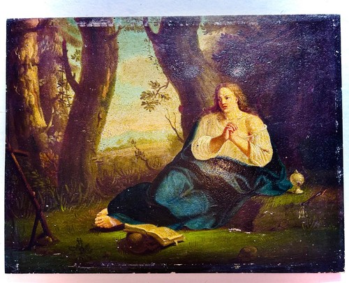 Quadro antico olio tavola - antico, su