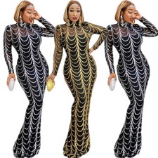 African Women Sequins Bodycon