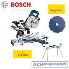 Bosch sega per pannelli GCM 8 SJL + GTA 2600 base + lama circolare Wood 0601B19100