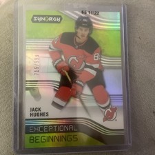 19-20 UD Synergy Hockey RC Rookie inizi eccezionali EB-26 Jack Hughes /999