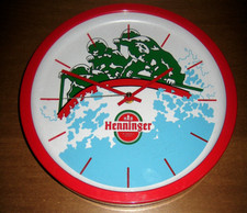 OROLOGIO pubblicitario da parete BIRRA HENNINGER - Vintage da collezione