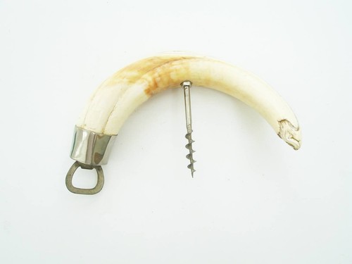 Vintage boars tooth corkscrew - boars,