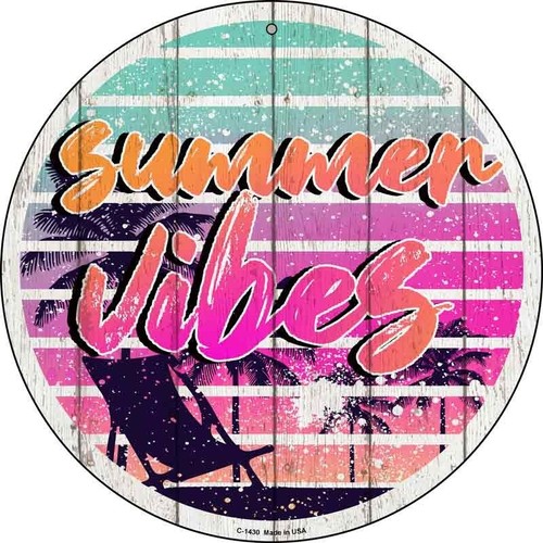 Summer vibes novelty round - vibes,