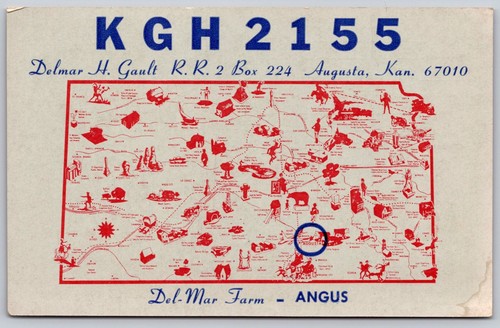 1964 kansas qsl cartolina - 1964,