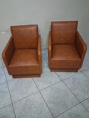 Coppia poltrone basse anni - coppia,