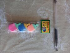 Gomma Eraser gommina Vintage anni 80 nuova set 3 racchette ping pong