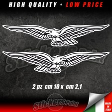 2 adesivi AQUILA MOTO GUZZI stickers eagle BIANCO nero GRISO CALIFORNIA CMG004