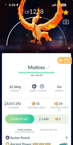 Shiny galarian moltres - moltres, under