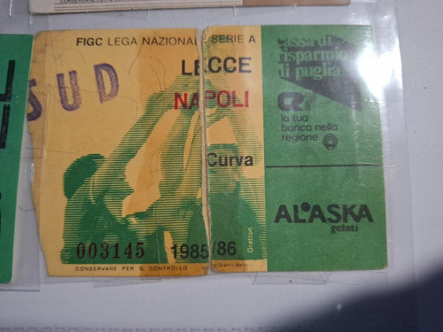 Biglietto ticket calcio - calcio, napoli
