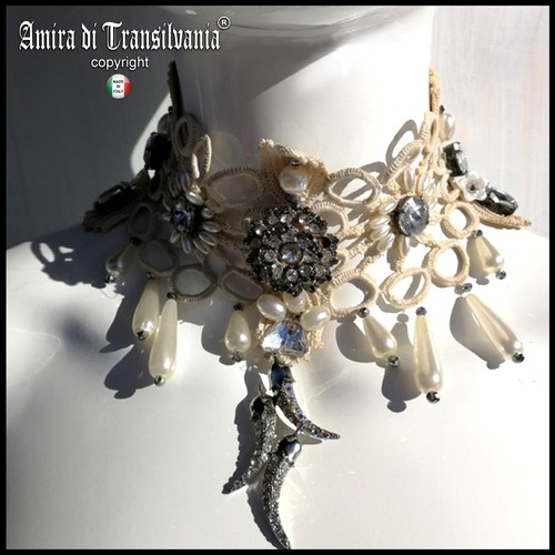 Gioielli collarino macramè - gioielli,