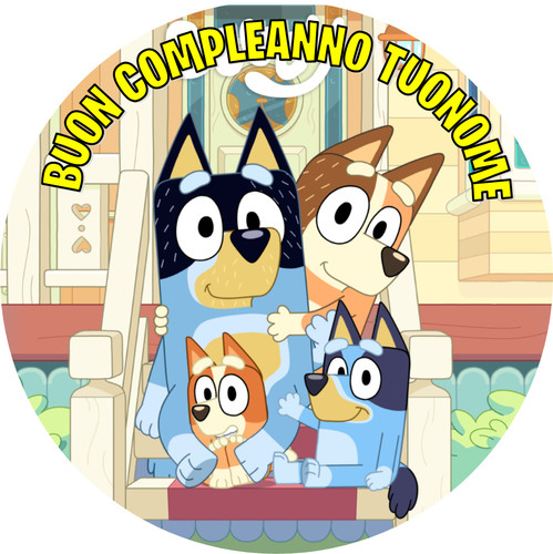 Cialda bluey cartone - bluey,